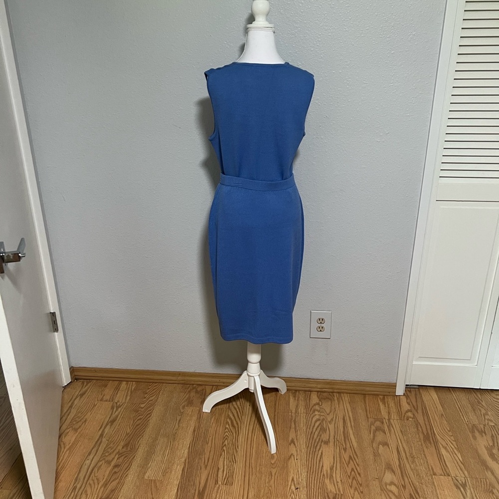 St. John collection in Sky Blue, includes suit jacket, dress, skirt, and pants. - Picture 8 of 10